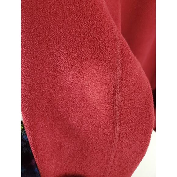 L.L. Bean Men's M Regular Trail Fleece 1/4 Zip Mock Neck Burgundy Red Pullover - Picture 4 of 6